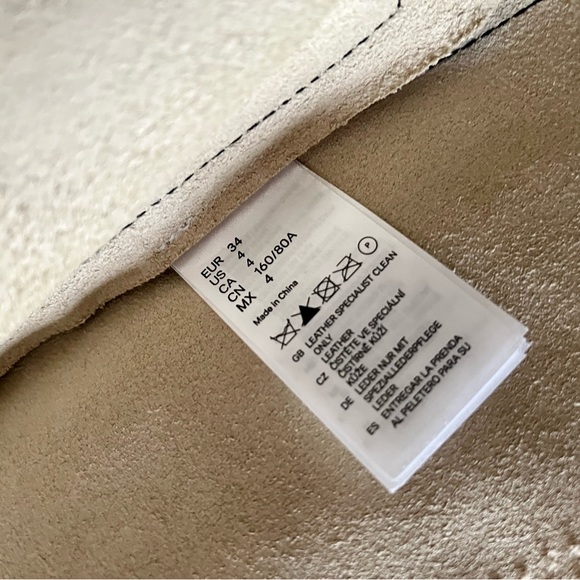 RARE ITEM! H&M x Maison Martin Margiela Unfinished Biker Leather Jacket NWOT - Picture 8 of 9